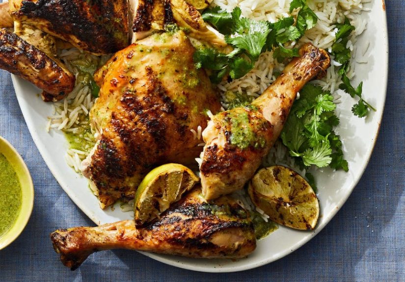 Best Green Curry-Cilantro Spatchcock Chicken Recipe - How To Make Green Curry-Cilantro Spatchcock Chicken