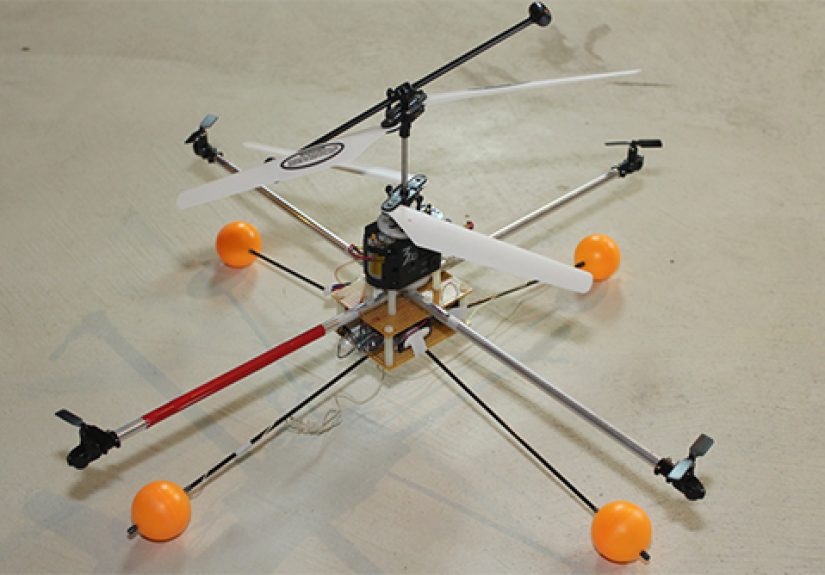 Turning Four Smaller Helicopters Into One Larger Quadcopter