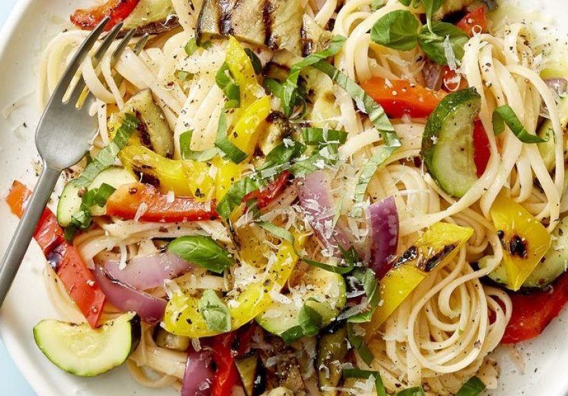 Best Grilled Ratatouille Linguine Recipe - How to Make Grilled Ratatouille Linguine