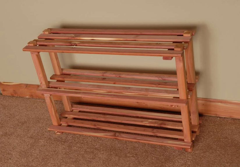Cedar 3 Tier Shoe Rack
