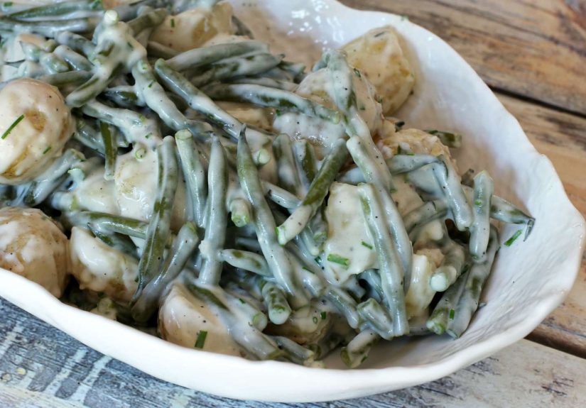 Creamed Potatoes With Green Beans Recipe