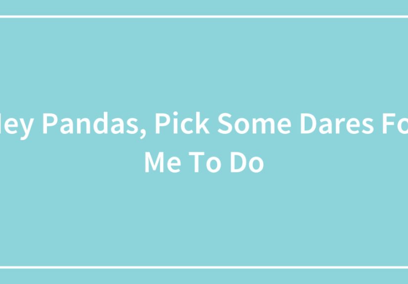 Hey Pandas, Pick Some Dares For Me To Do