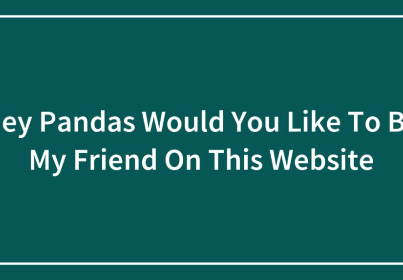 Hey Pandas Would You Like To Be My Friend On This Website