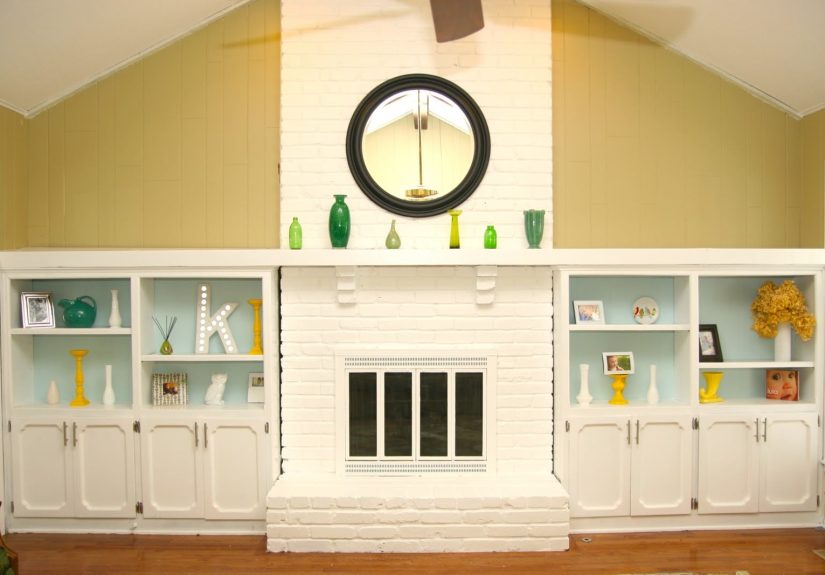 Dramatic Results Of a White Painted Brick Fireplace