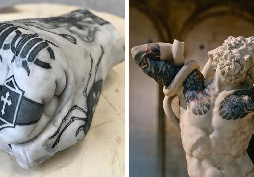 Italian Artist Proves Tattoos Look Good On More Than People’s Skin By Putting Them On His Sculptures (25 Pics)