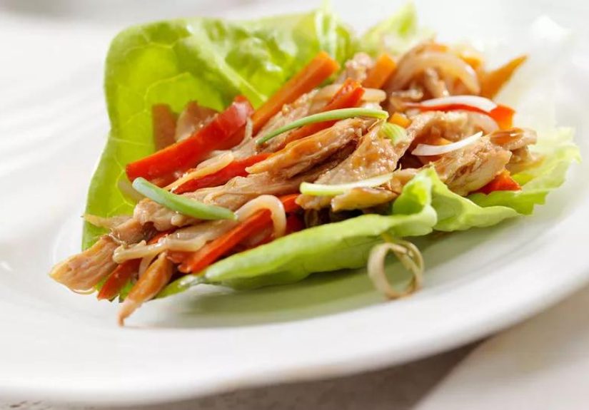 Recipe: Ginger-Peanut Chicken Lettuce Wrap