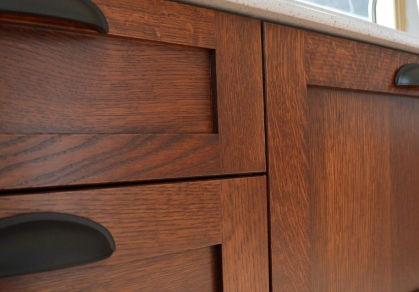 Staining Kitchen Cabinets at Home