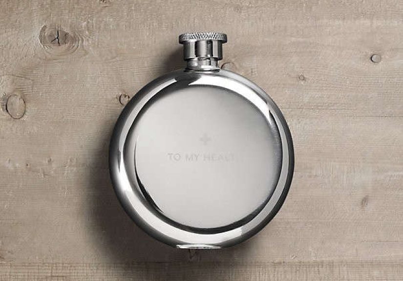 &ldquo;To My Health&rdquo; Steel Flask