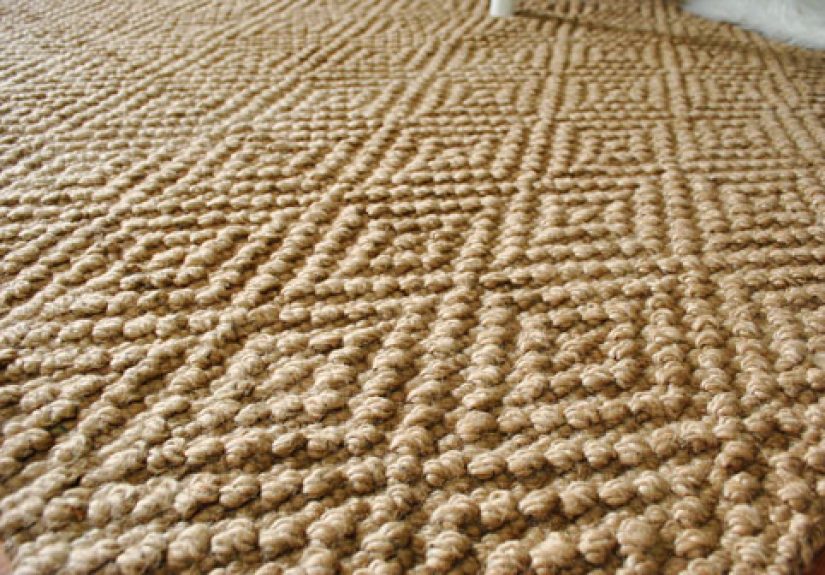 A Large Jute Rug For The Bedroom