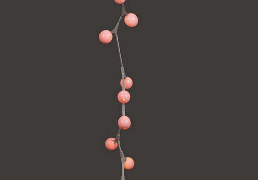 Branching Series, 14-Mini Globe Cascading Chandelier