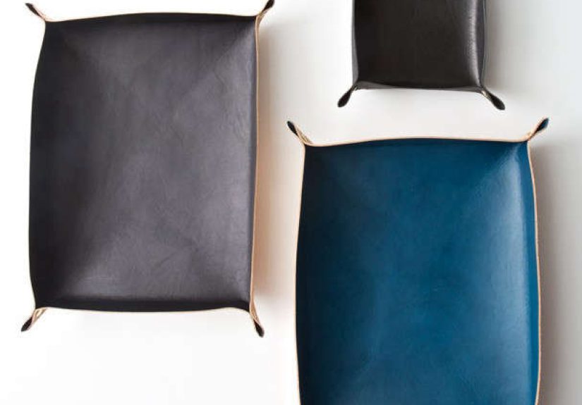 Buffalo Calf Leather Tray, Small