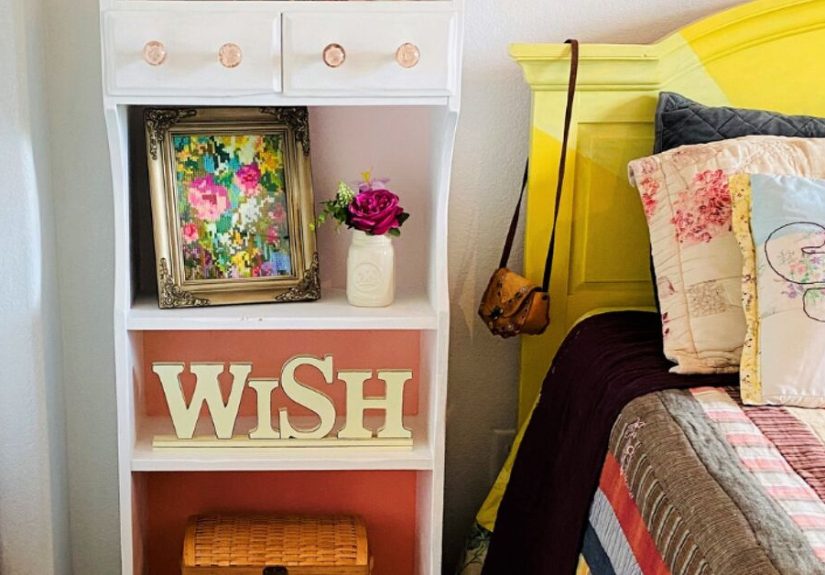 DIY Pink Ombre Shelf