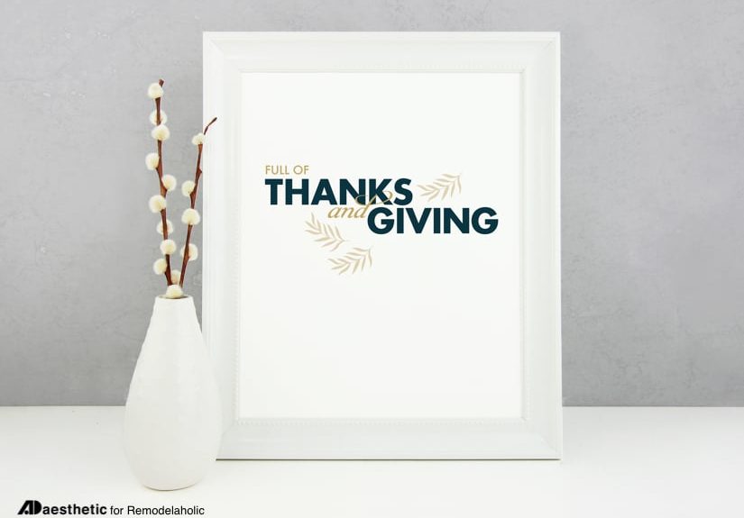 Free Thanksgiving Printable: Thanks and Giving