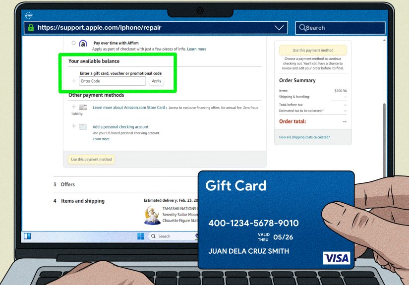 An Easy Guide to Using a Visa Gift Card Online