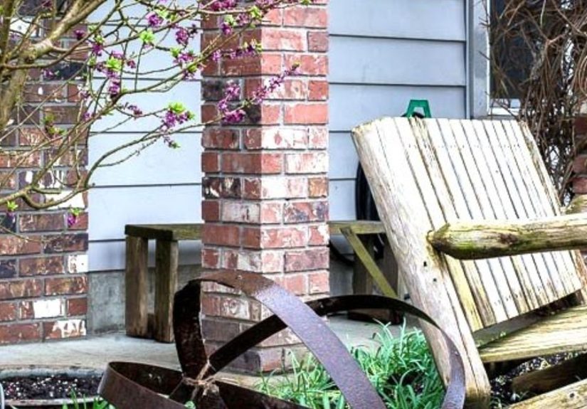 An Unexpected Upscale Garden Junk Orb, Thanks to a Broken Barrel!