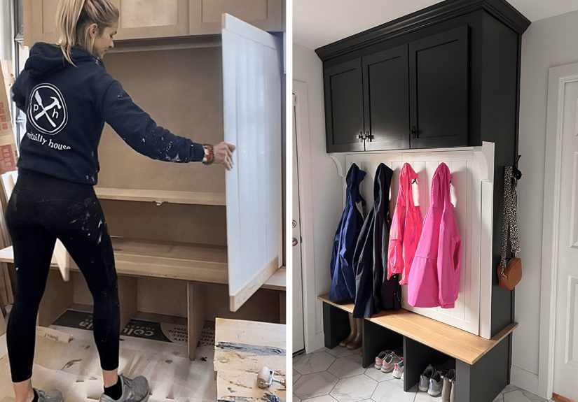 Designer Turns Boring Coat Closet Into a Mudroom Masterpiece