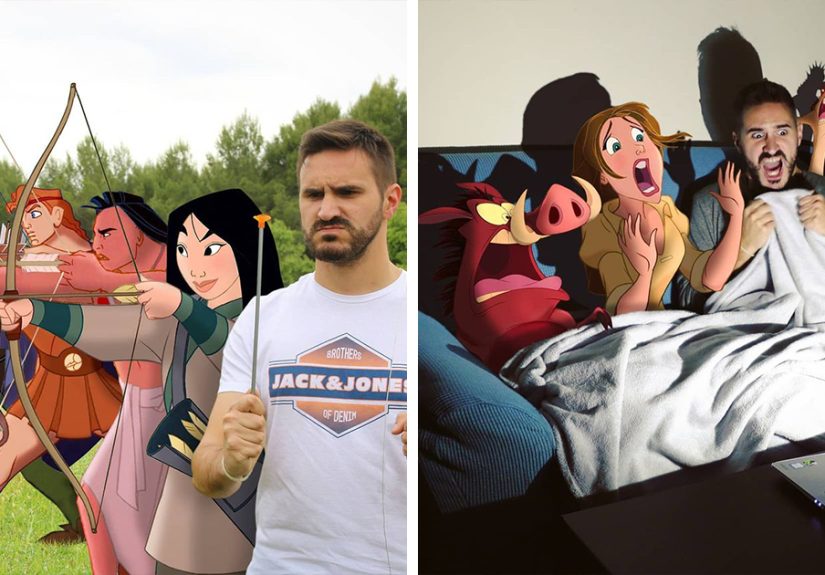 Guy Places Disney Characters Into His Photos And It's Too Cool