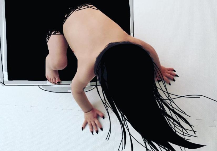 Japanese Father Of Two Draws On His Kids’ Photos And The Result Is Adorable (50 Pics)