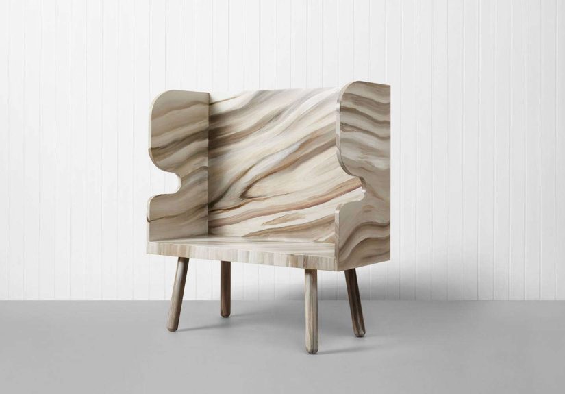 Lacquered Plank Settle