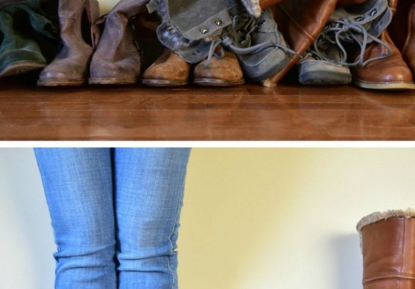 Pinterest Hack - Use Pool Noodles to Organize and Store Your Boots!