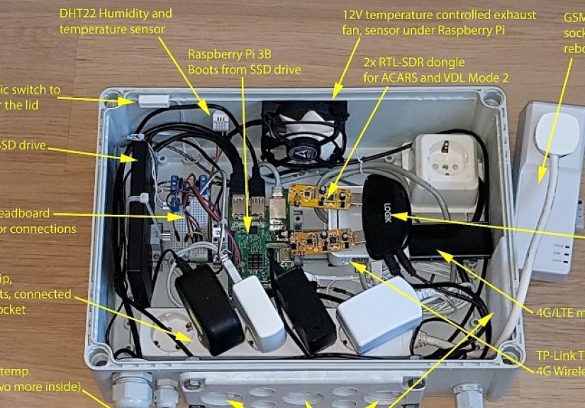 Remote ADS-B Install Listens In On All The Aircraft Transmissions With RTL-SDR Trio, Phones Home On Cellular