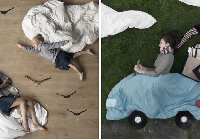 Scene From The Ceiling: I Create Fun Settings Using Everyday Items