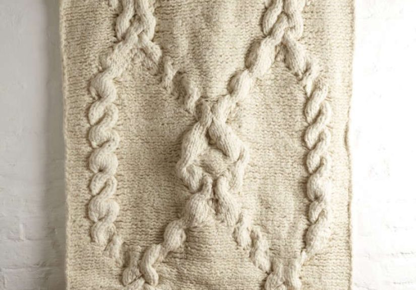 The Good Shepherd's Hand Knit Cable Throw